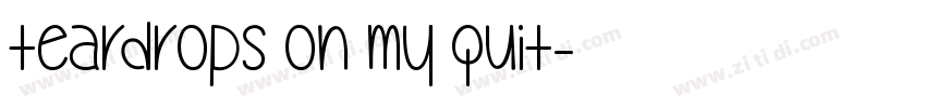 Teardrops on my guit字体转换